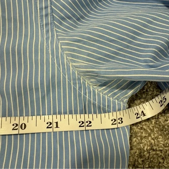 Tommy Hilfiger Blue Striped Dress Shirt‎ Men's Size Large - Picture 11 of 16